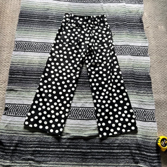 Maeve The Colette Black and White Polka Dot Wide Leg High Waist Stretch Pants - Picture 12 of 13